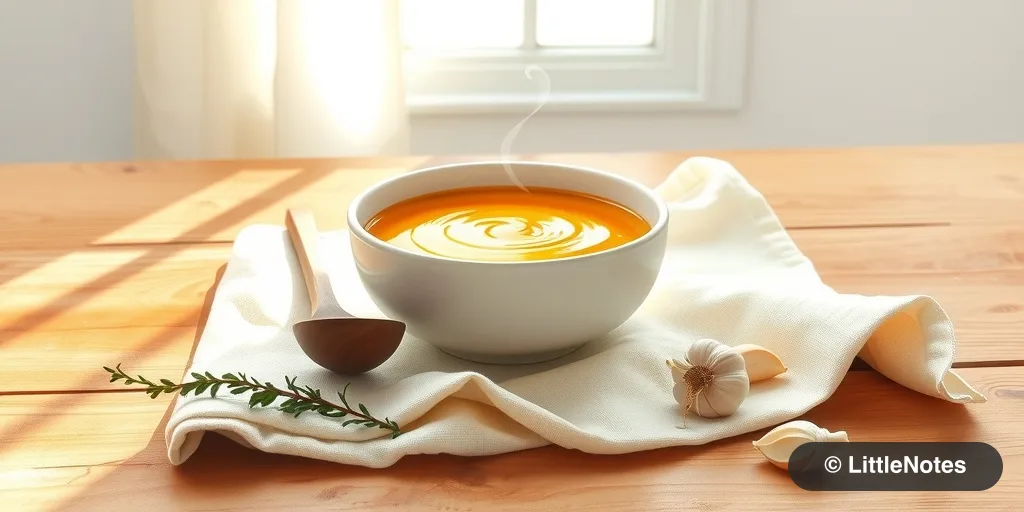 Prepare gentle soups for sick toddlers