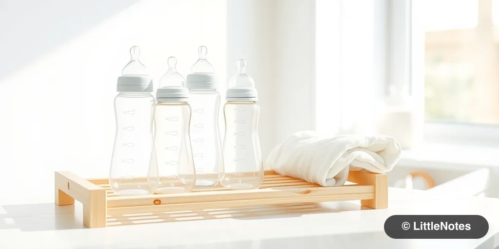 Store sterilized bottles hygienically