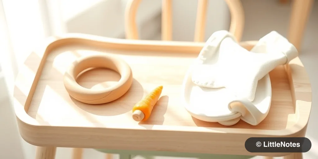 Illustration for Starting Solids: A Guide to Teethers, High Chairs, and Water