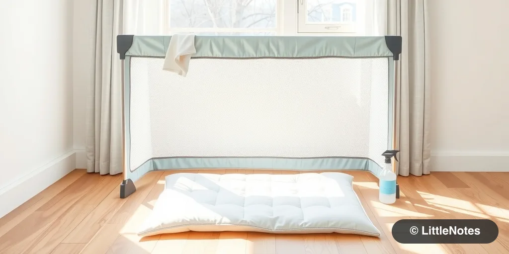 Hygiene and cleaning for mesh playpens