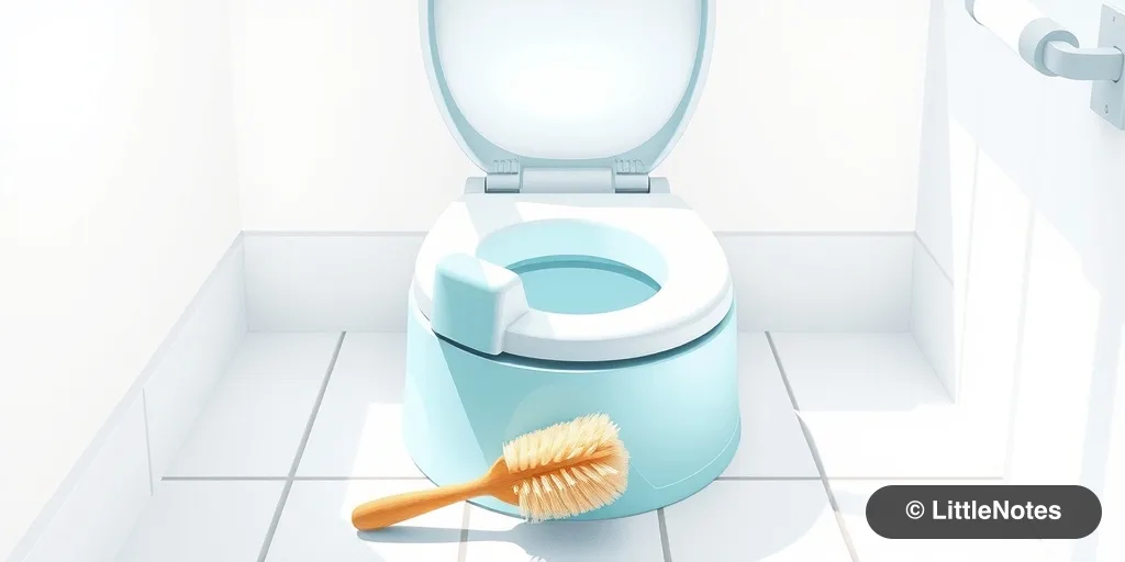 Monitor potty seat splash guard hygiene