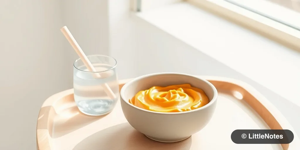 Illustration for Navigating the Transition to Solids: Managing Water Intake and Digestion