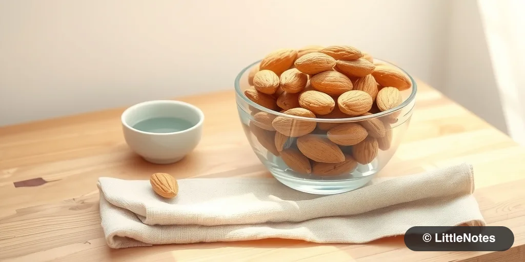 Soak almonds before grinding