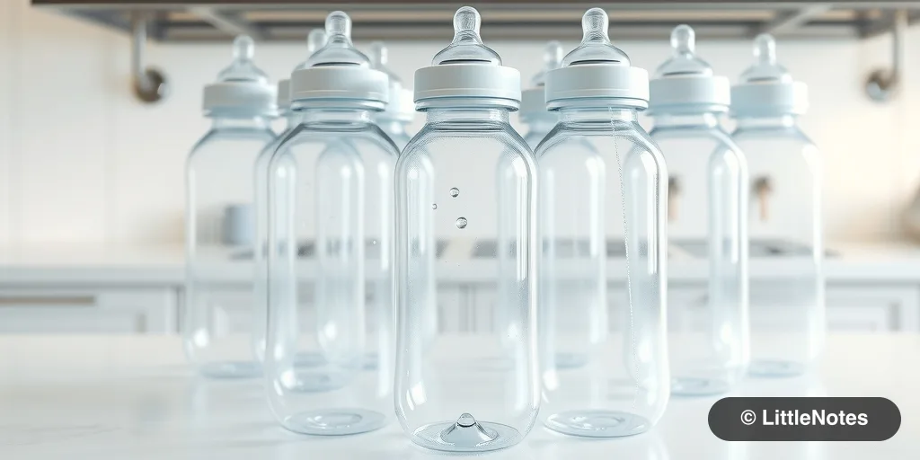 Water droplets inside sterilized bottles