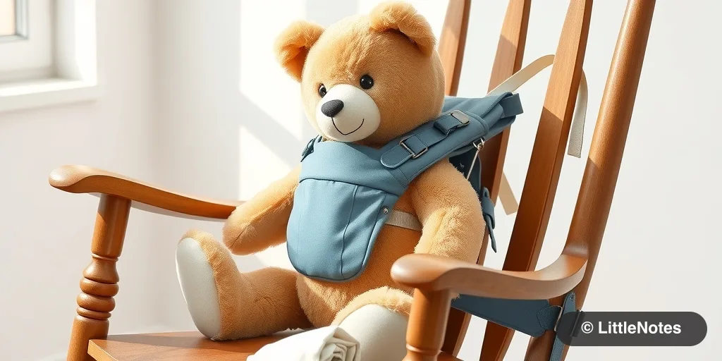 Practice baby wearing with a teddy bear