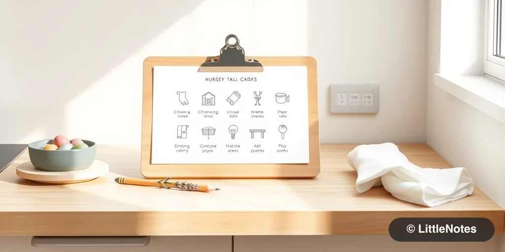 Use visual checklists for nanny tasks
