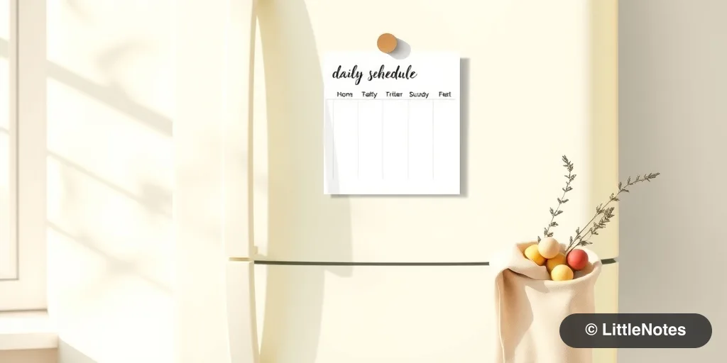Post schedules for consistent caregiver routines