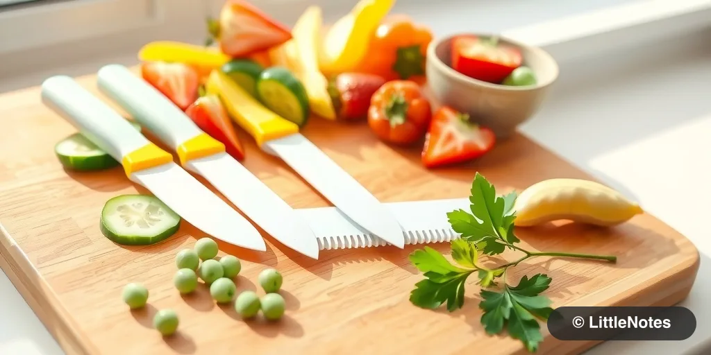 Use nylon knives for toddler cooking