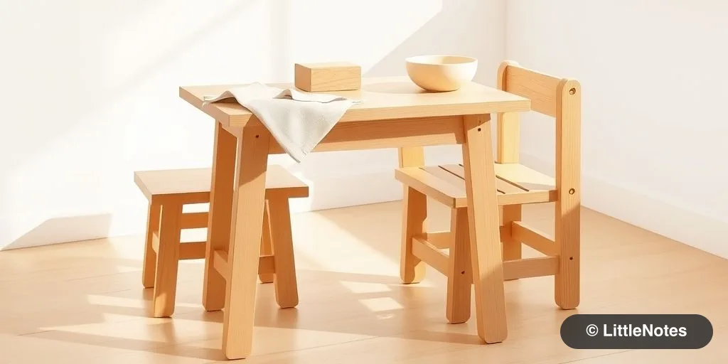 Illustration for Choosing Toddler Furniture: Wood vs. Plastic Tables and Chairs