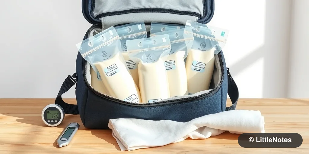 Illustration for Transporting Frozen Breast Milk: Tips for Success