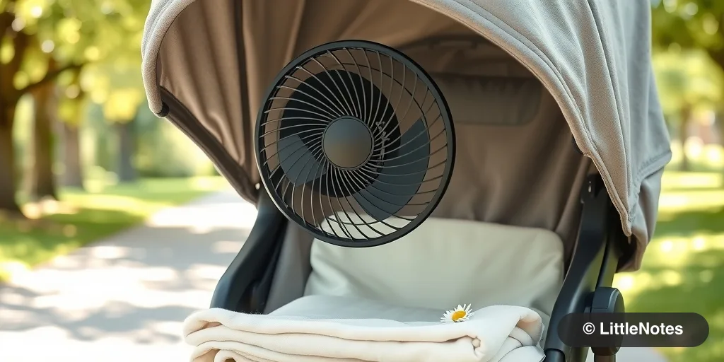 What should I look for in a portable stroller fan?