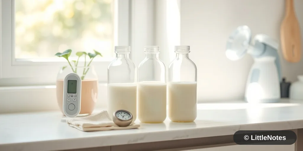 Illustration for Building a Breastmilk Stash: Tips for Working Moms