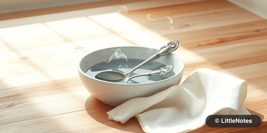 Sterilize silver cutlery with heat