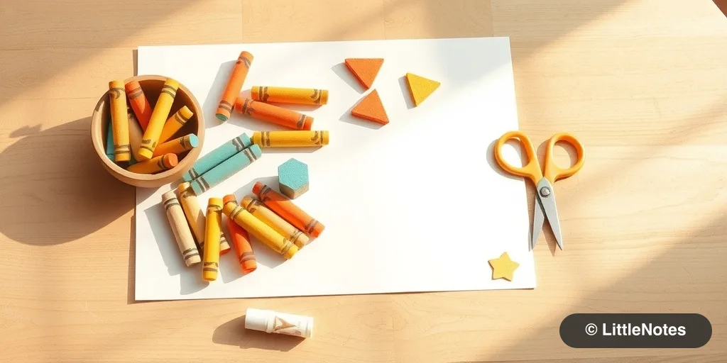 Develop motor skills with arts supplies