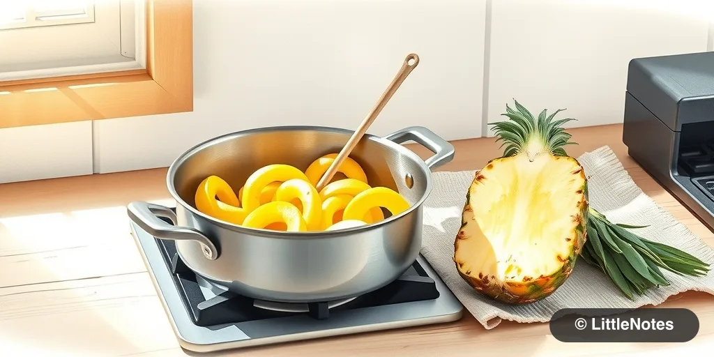 Cook pineapple to remove itching