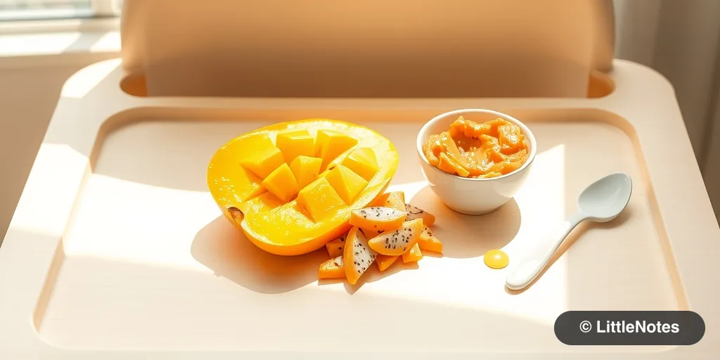 Illustration for Introducing Tropical Fruits: Mangoes and More for Your 8-Month-Old