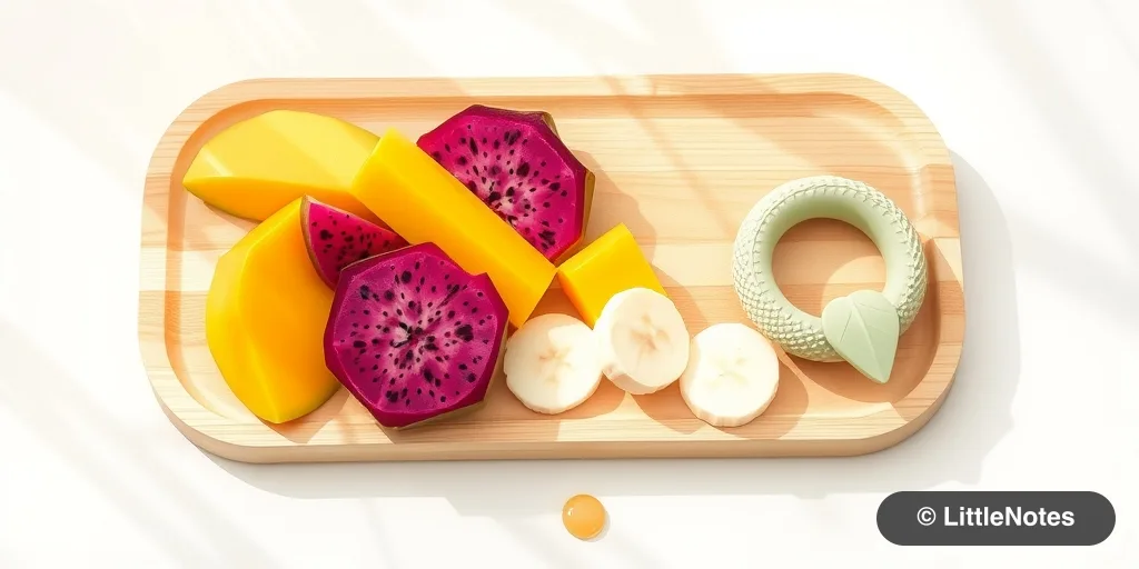 Illustration for Introducing Tropical Fruits: Mangoes and More for Your 8-Month-Old