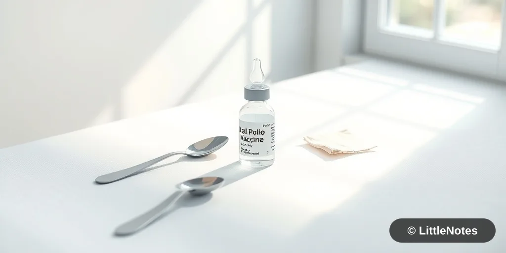 Illustration for A Quick Guide to Pediatric Immunizations: Polio Drops