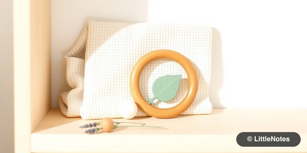 What are some recommended natural/wooden teethers for a 3-month-old?