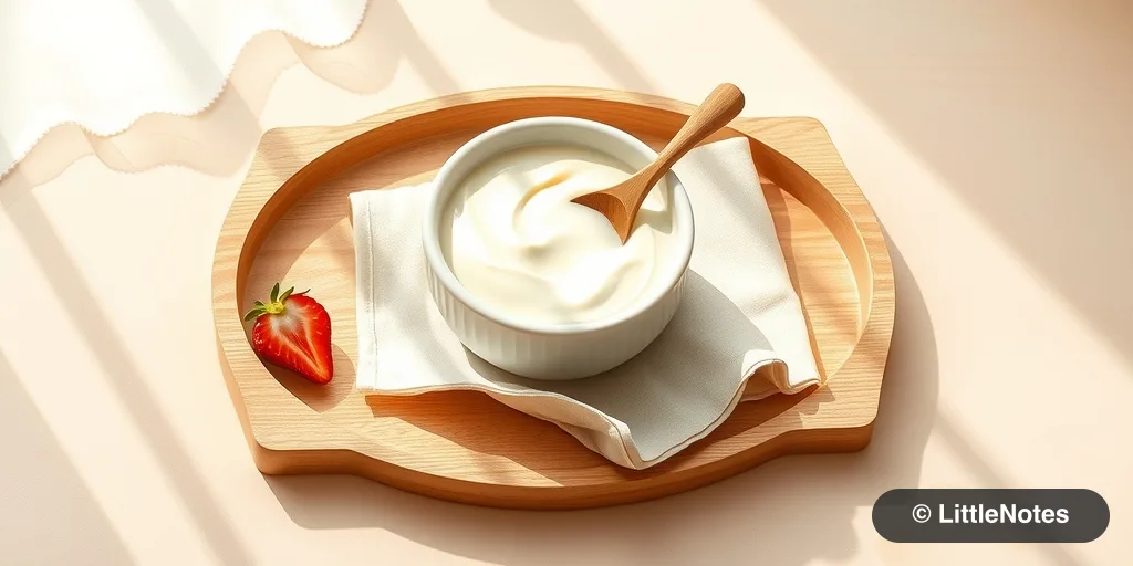 Illustration for Navigating Solids: Introducing Curd to Your Baby