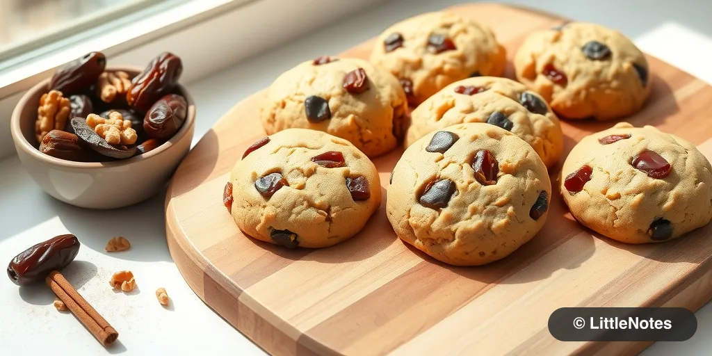 Illustration for Healthy Homemade Snack: Date & Nut Cookies