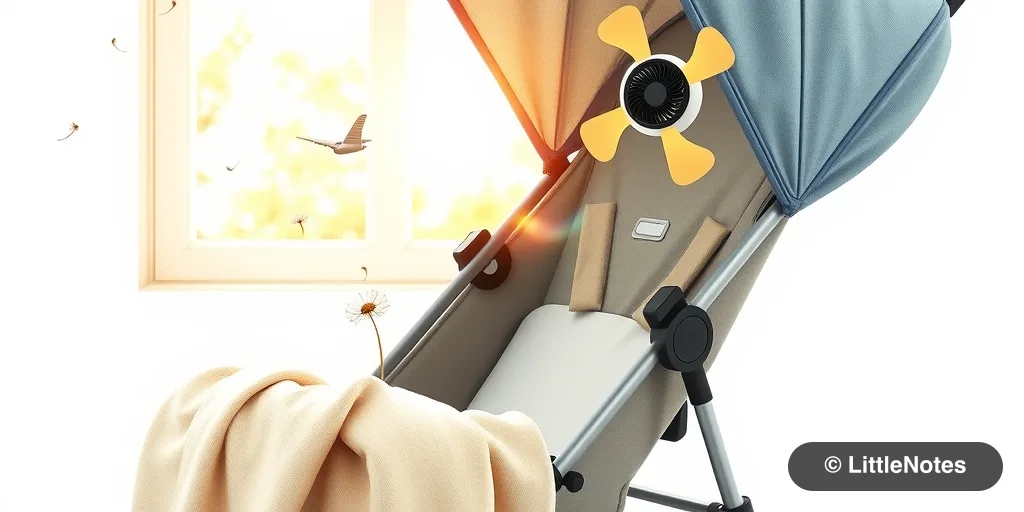 Position stroller fans out of reach