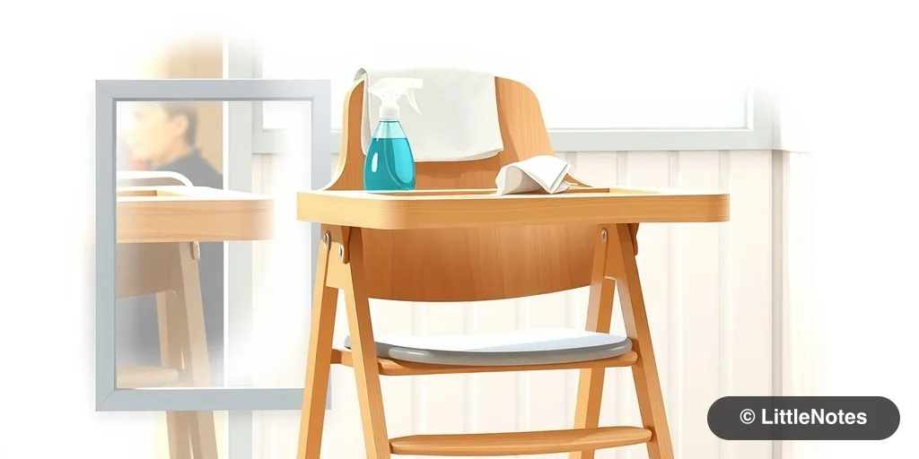 Illustration for Sanitizing High Chairs While Dining Out