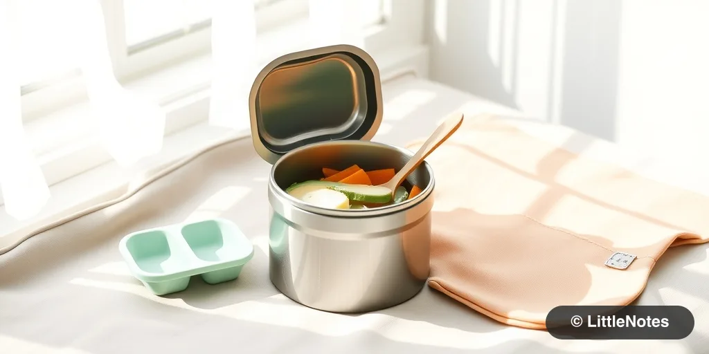 Illustration for Traveling with a Baby: Easy-Prep Nutrition for 7-10 Month Olds