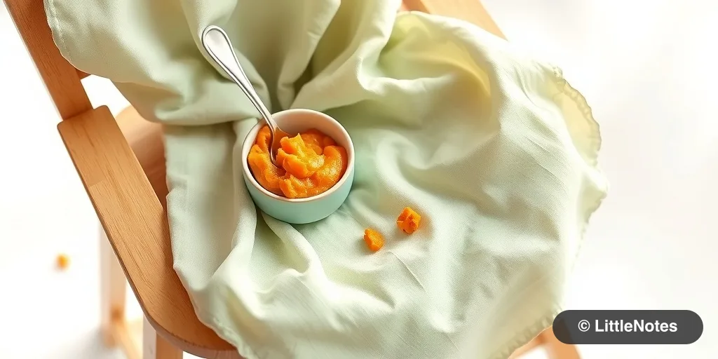 Use muslin napkins as bibs