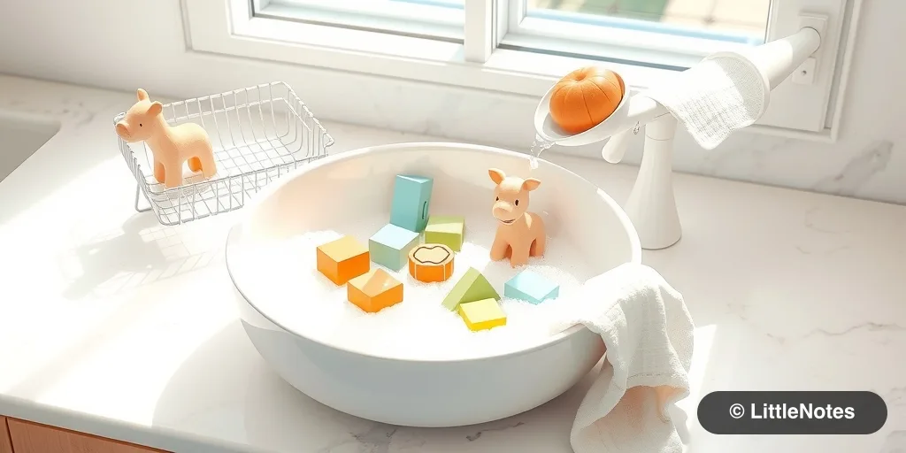 Use baby-safe cleaning for toys