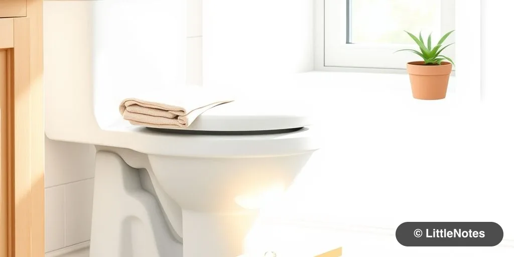 Encourage sitting to pee
