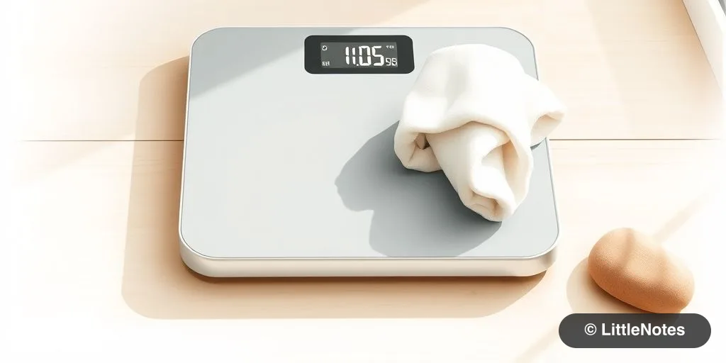 Use digital scales for baby weight