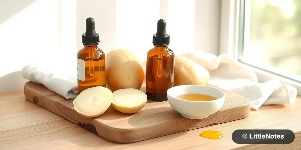 Natural potato juice for eye bags