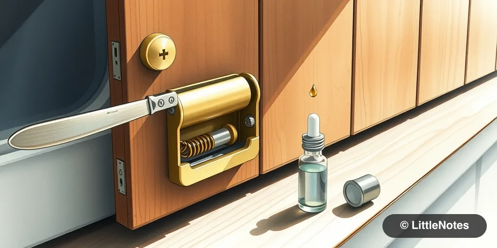 What should I do if my home door handle is stuck and I am locked in?