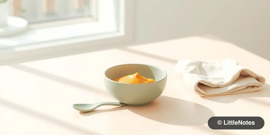 Illustration for Starting Solids: A Guide to First Bites and Navigating Common Hiccups