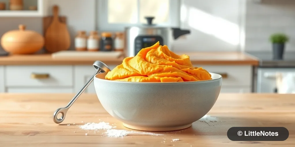 Cook sweet potatoes to remove strings