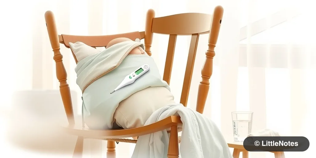 How can I comfort my baby when they have a fever?