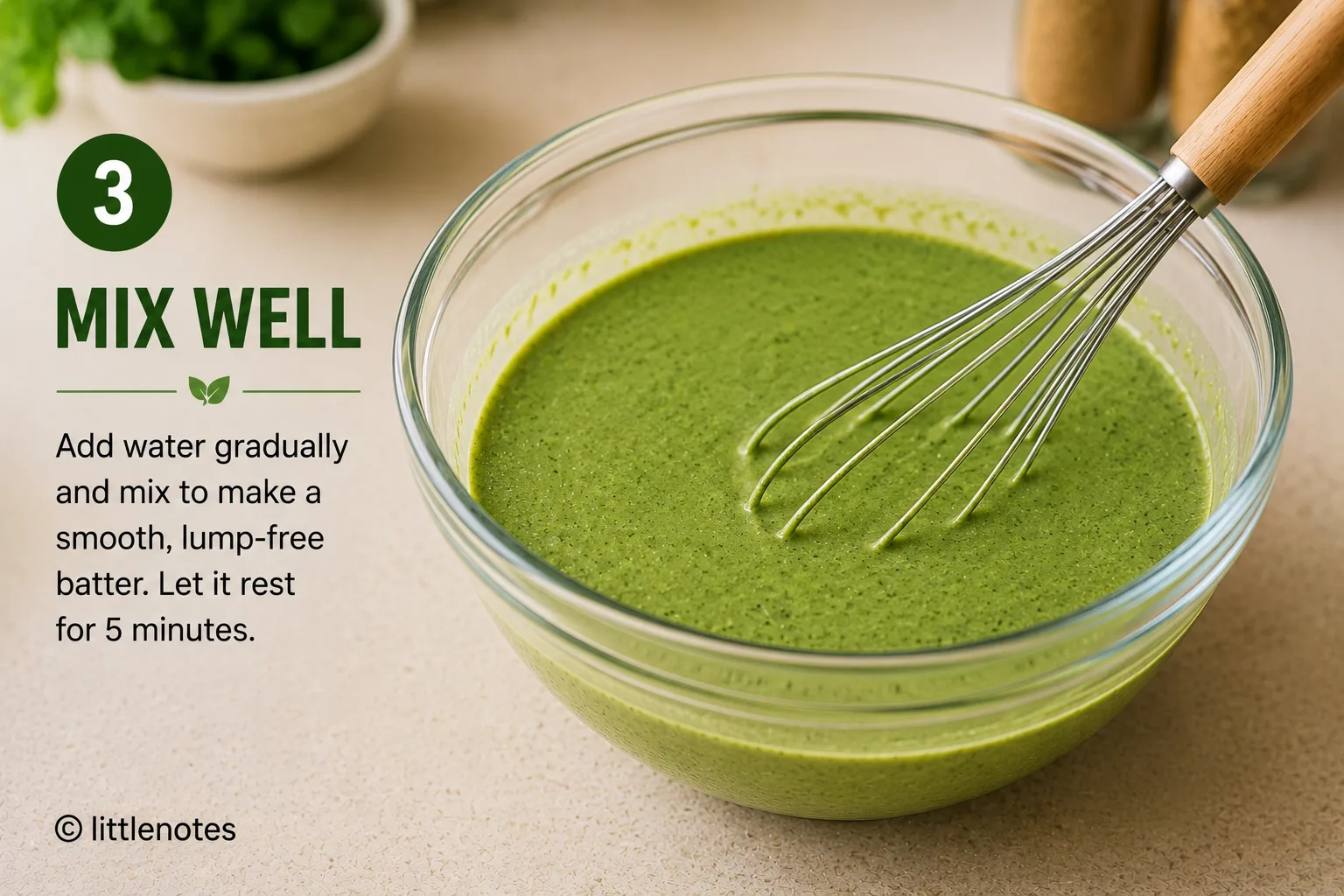 Spinach Chilla or Pancake — step 3