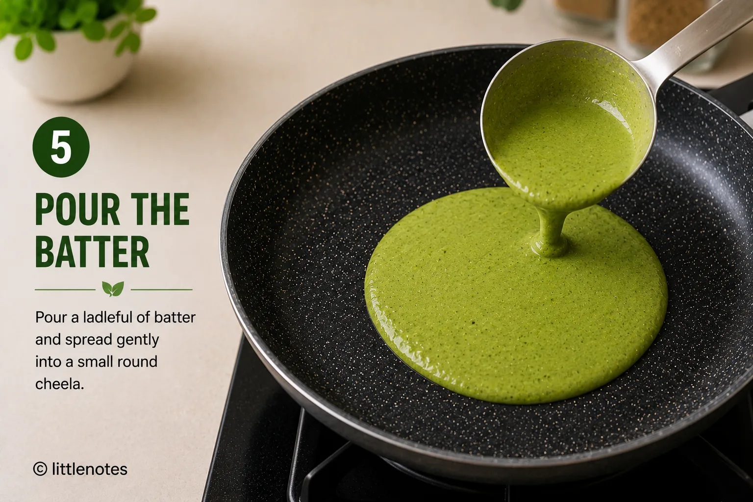 Spinach Chilla or Pancake — step 5