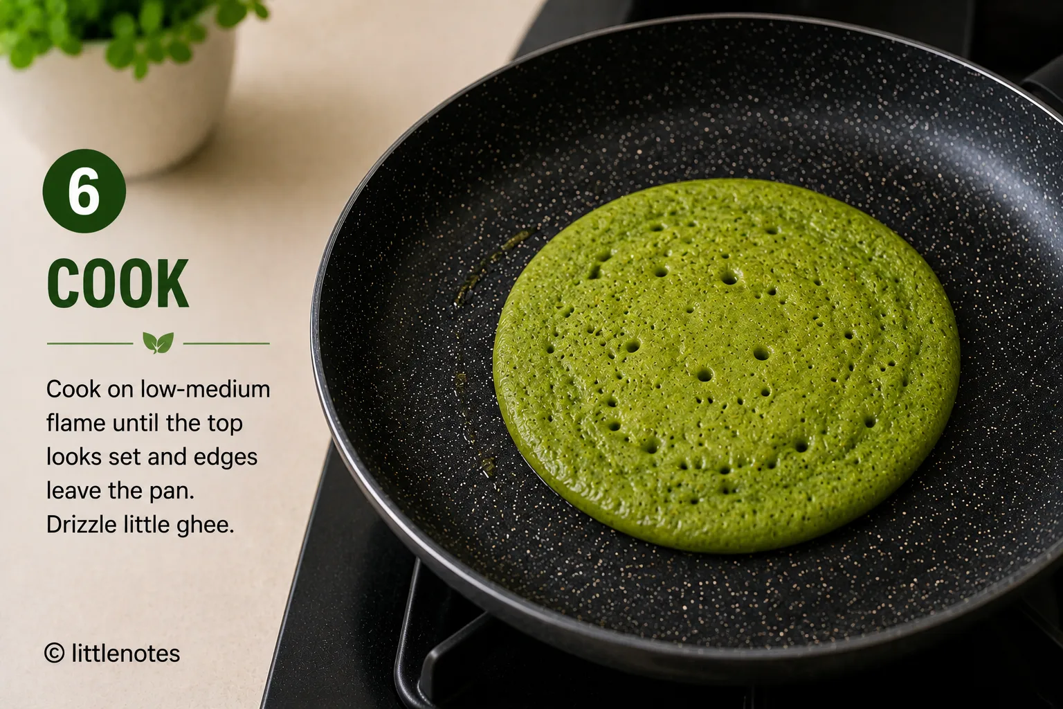 Spinach Chilla or Pancake — step 6