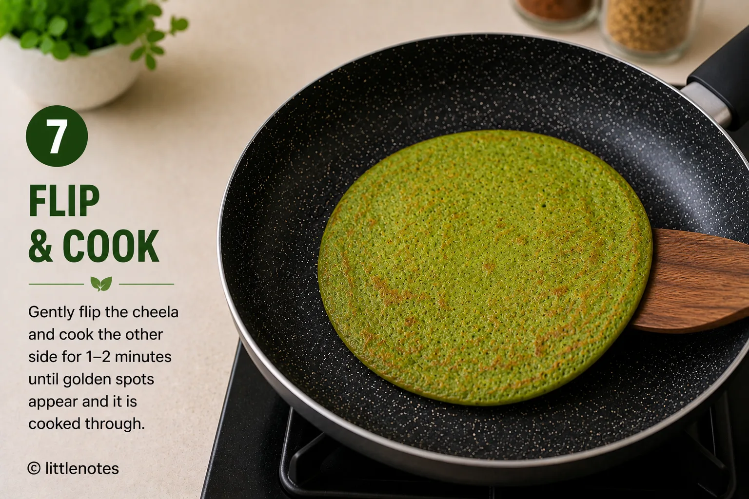 Spinach Chilla or Pancake — step 7