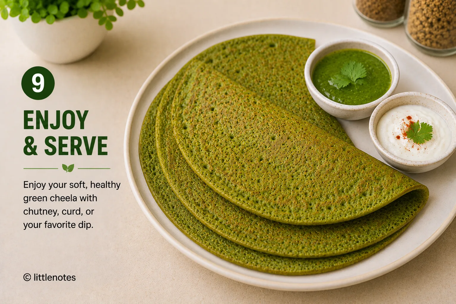 Spinach Chilla or Pancake — step 9