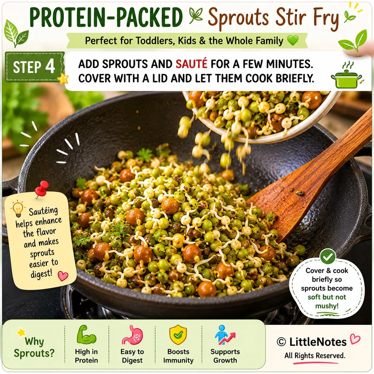 Protein-packed Sprouts Stir Fry — step 5